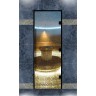 Дверь для ХАММАМА, серия "ПРЕМИУМ black", стекло прозрачное