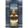 Дверь для ХАММАМА, серия "ПРЕМИУМ black", стекло прозрачное