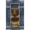 Дверь для ХАММАМА без порога, стекло бронза ручка 1000 мм