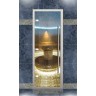 Дверь хамам Веста для турецкой бани с порогом, стекло прозрачое
