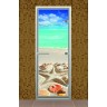 Дверь для турецкой бани серия "Пляж" с фотопечатью