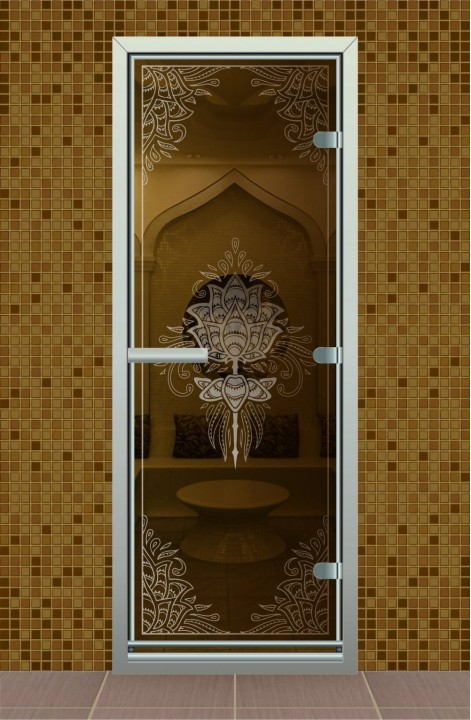Дверь для турецкой бани серия "Цветок Лотоса"
