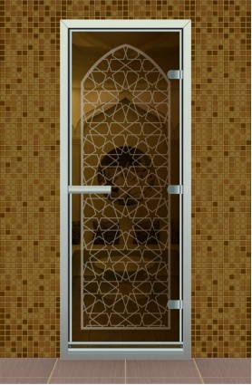 Дверь для турецкой бани серия "Звезда ночь"