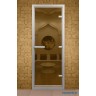 Дверь для турецкой бани, стекло бронзовое