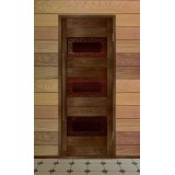 Дверь деревянная для бани серия МЕРИДИАН модель "Жимолость"