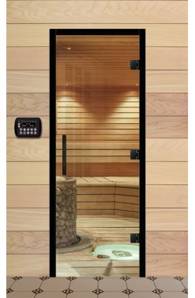 Дверь для сауны, серия "Прима", стекло прозрачное