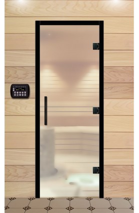 Дверь для сауны, серия "ПРЕМИУМ", стекло прозрачное матовое