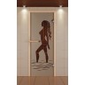 Дверь для сауны стандарт, серия "Наоми", стекло бронзовое