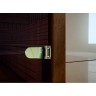 Дверь для сауны, серия "Премиум", коробка термобук стекло с рисунком Лотос