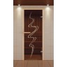 Дверь для сауны стандарт, серия "Торнадо", стекло бронзовое
