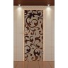 Дверь для сауны стандарт, серия "Версаль", стекло бронзовое 