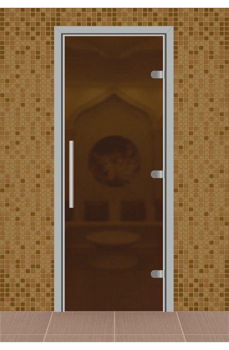 Дверь для сауны, серия "Веста", стекло бронза матовое